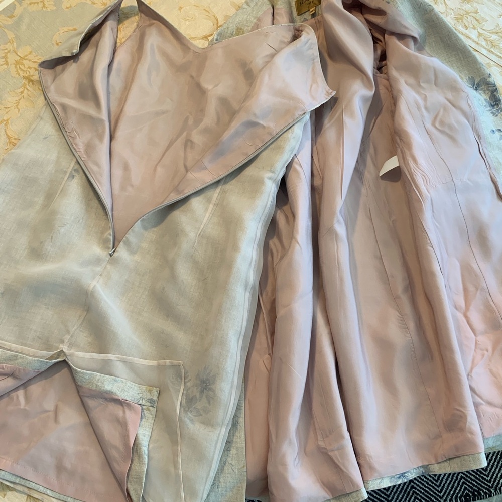 Bergamo by EBI Linen Dress w Jacket, silk lined, size 10 - Picture 12 of 12